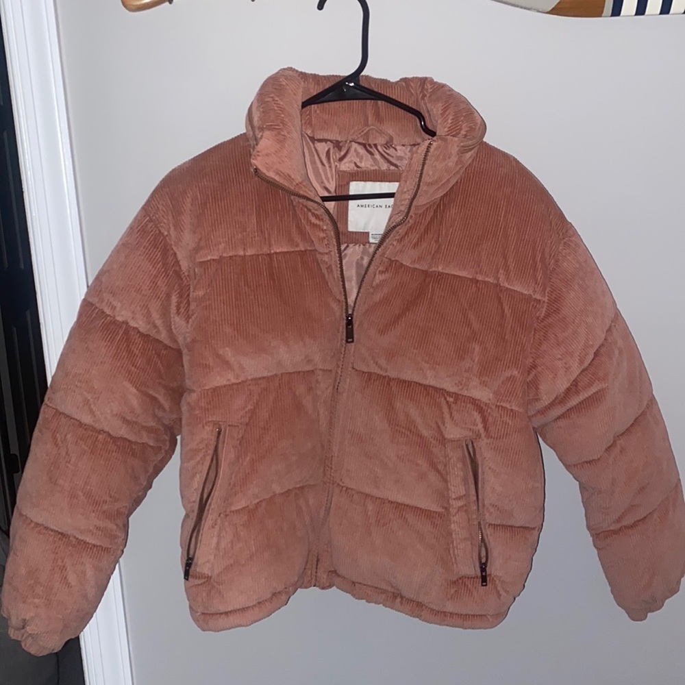 XS pink puffer jacket